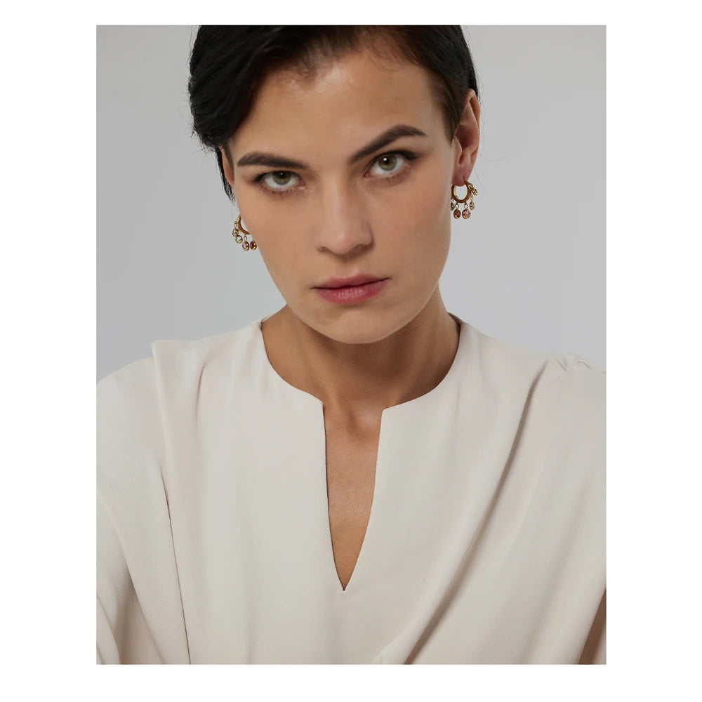 Brinco Verídia banhado a ouro