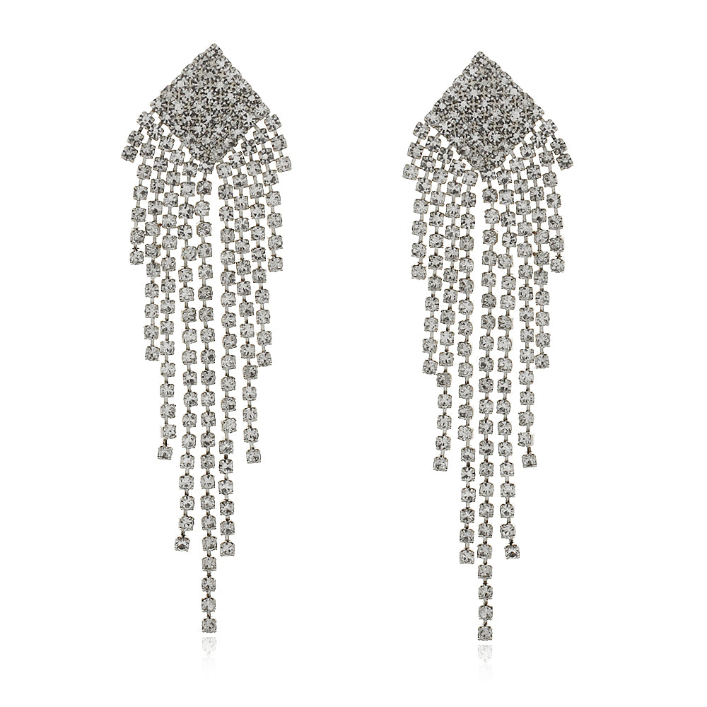 Brinco Strass Lumis com cristais brilhantes e design elegante da coleção Aura Alvorecer