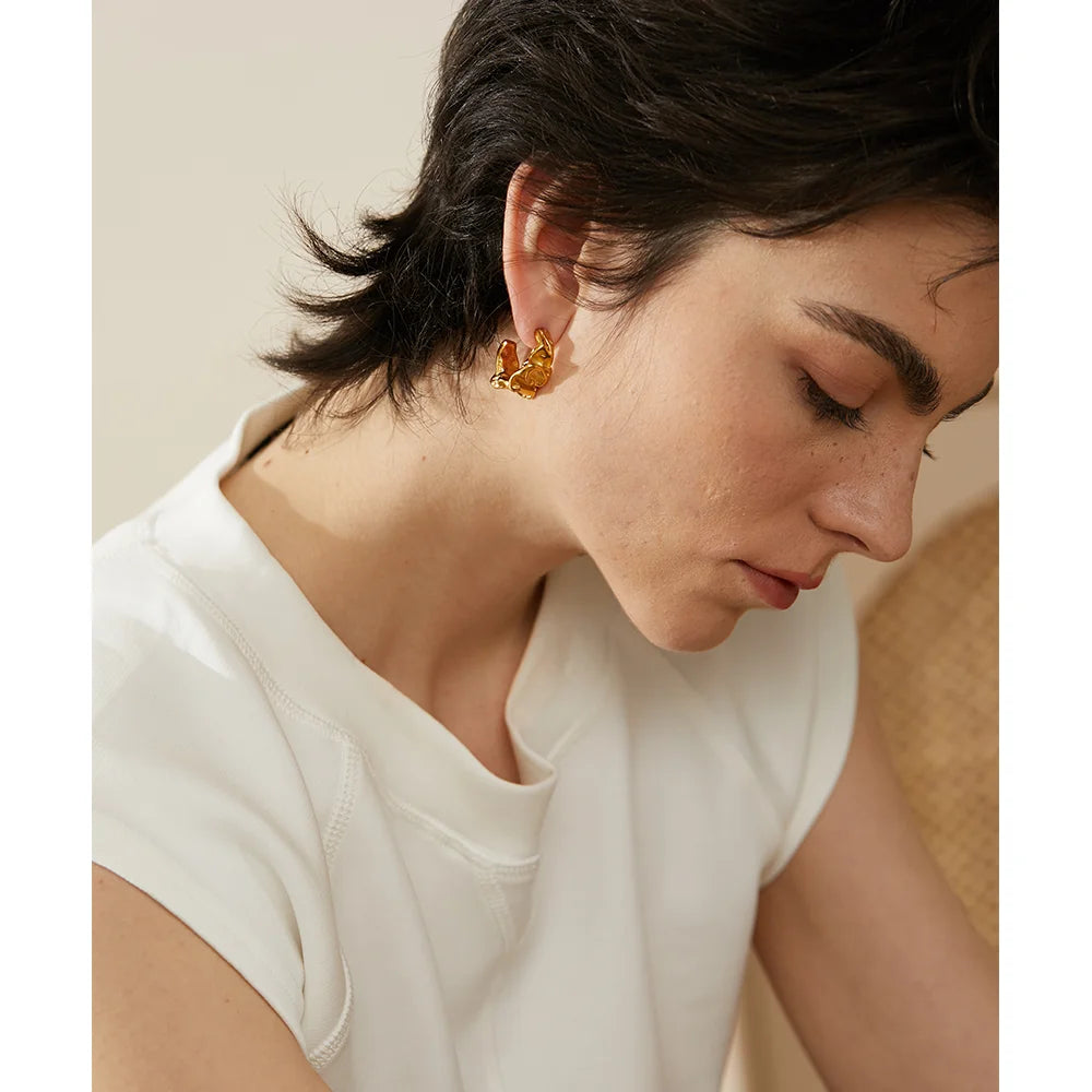 Brinco Brio Banhado em Ouro 18K - AuraMirage®