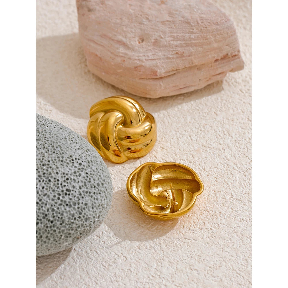 Brinco Elo Banhado em Ouro 18K - AuraMirage®