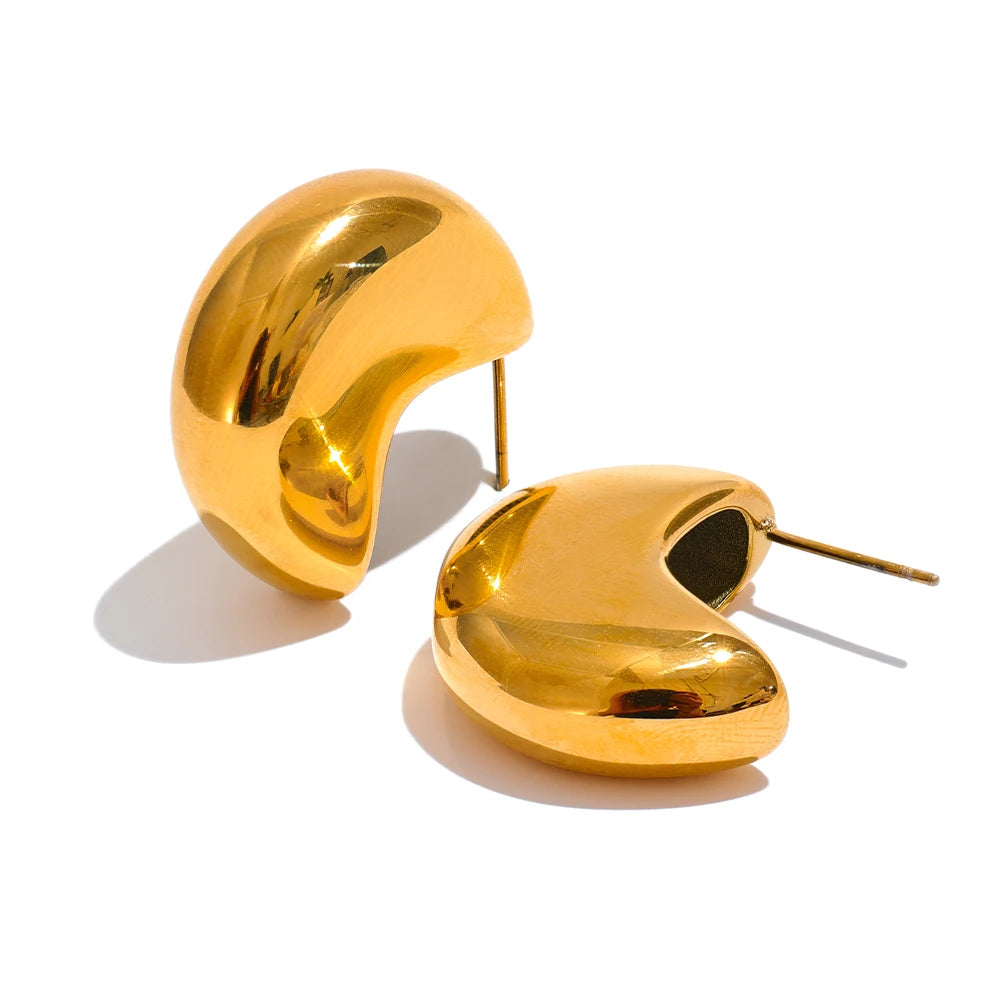 Brinco Cora Banhado em Ouro 18K - AuraMirage®