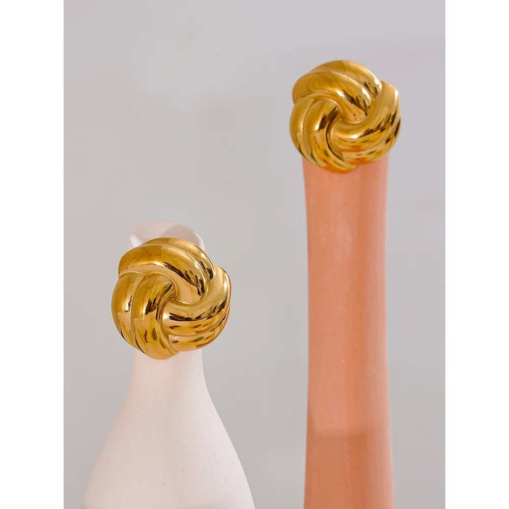 Brinco Elo Banhado em Ouro 18K - AuraMirage®