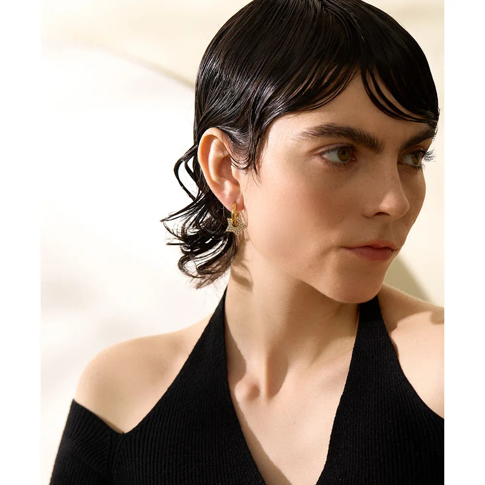 Brinco Evandria banhado a ouro