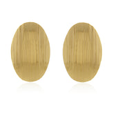 Brinco Oval Texturizado Órbita com design texturizado banhado a ouro da coleção Aura Alvorecer