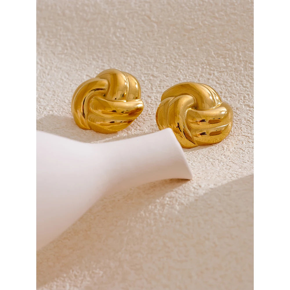 Brinco Elo Banhado em Ouro 18K - AuraMirage®