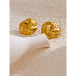 Brinco Elo Banhado em Ouro 18K - AuraMirage®