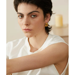 Brinco Vela Banhado em Ouro 18K - AuraMirage®