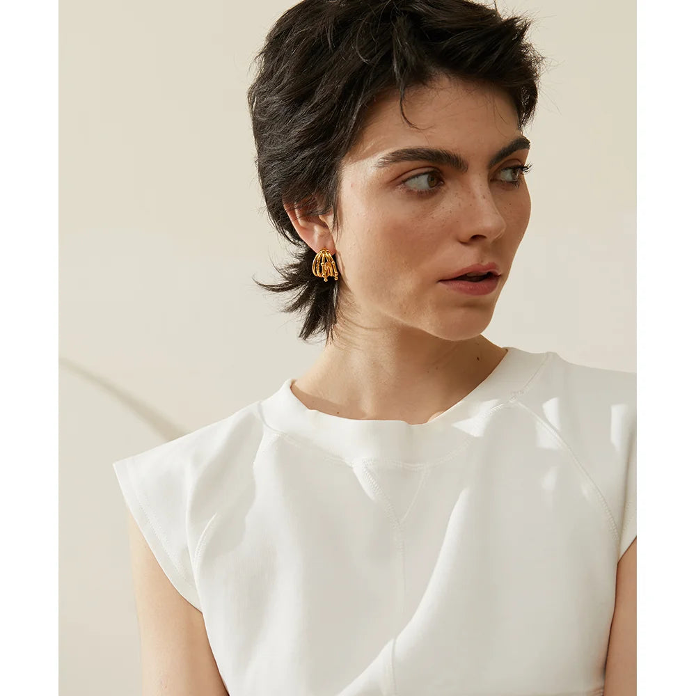 Brinco Vela Banhado em Ouro 18K - AuraMirage®