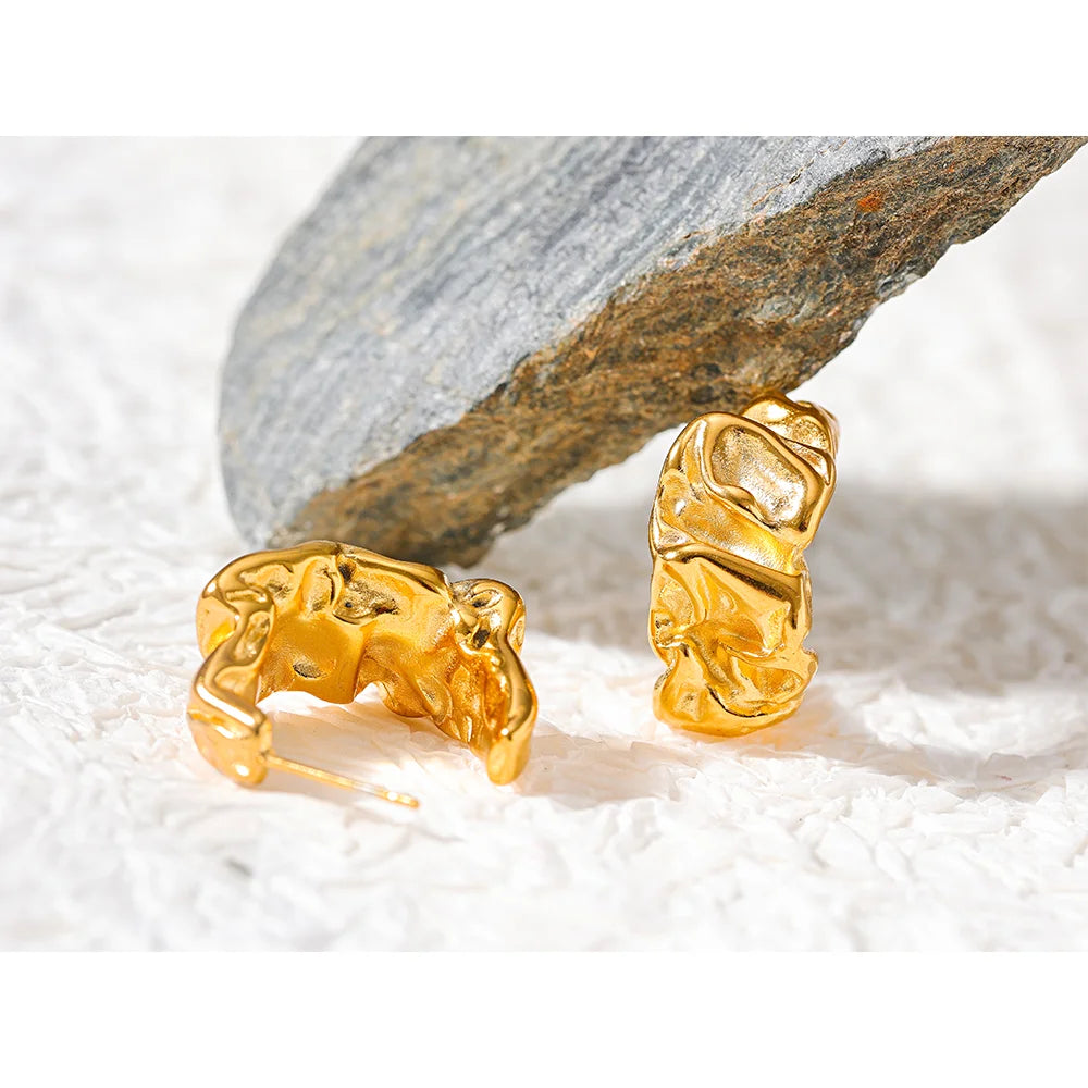 Brinco Brio Banhado em Ouro 18K - AuraMirage®