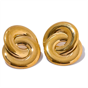 Brinco Nexus Banhado em Ouro 18K - AuraMirage®