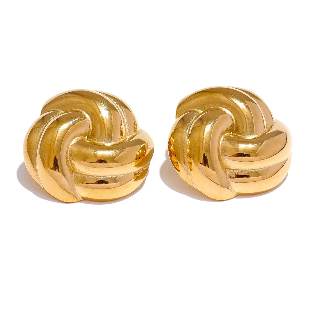 Brinco Elo Banhado em Ouro 18K - AuraMirage®