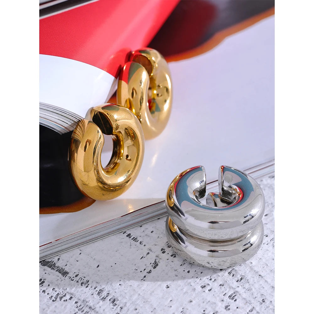 Brinco Cilo Banhado em Ouro 18K - AuraMirage®