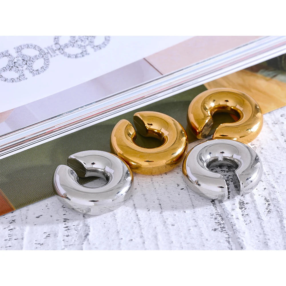 Brinco Cilo Banhado em Ouro 18K - AuraMirage®