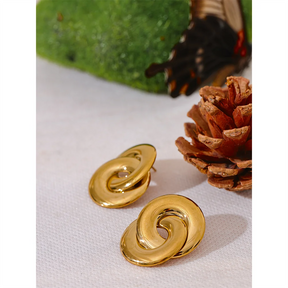 Brinco Nexus Banhado em Ouro 18K - AuraMirage®