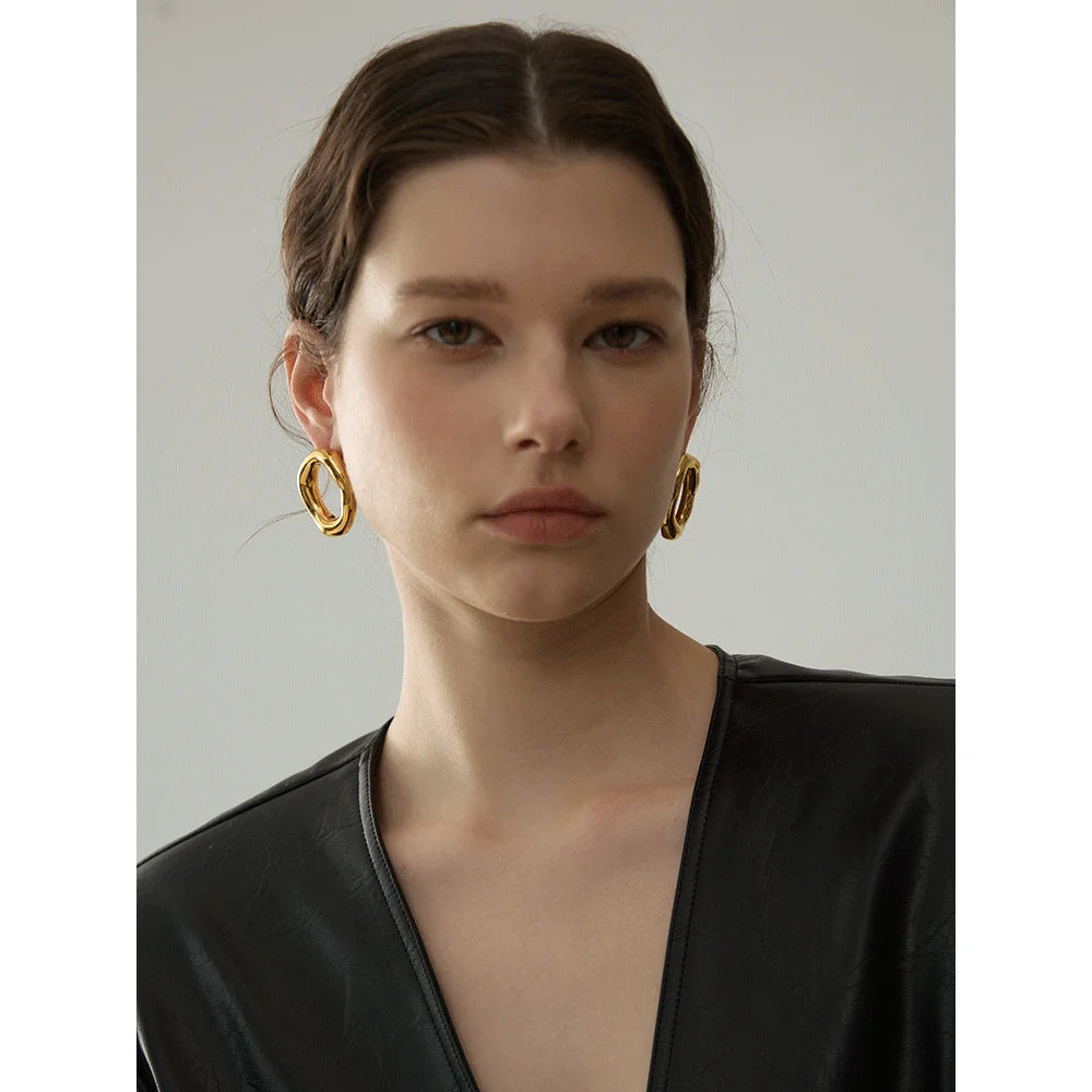 Brinco Oryn Banhado em Ouro 18K - AuraMirage®