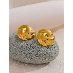 Brinco Elo Banhado em Ouro 18K - AuraMirage®