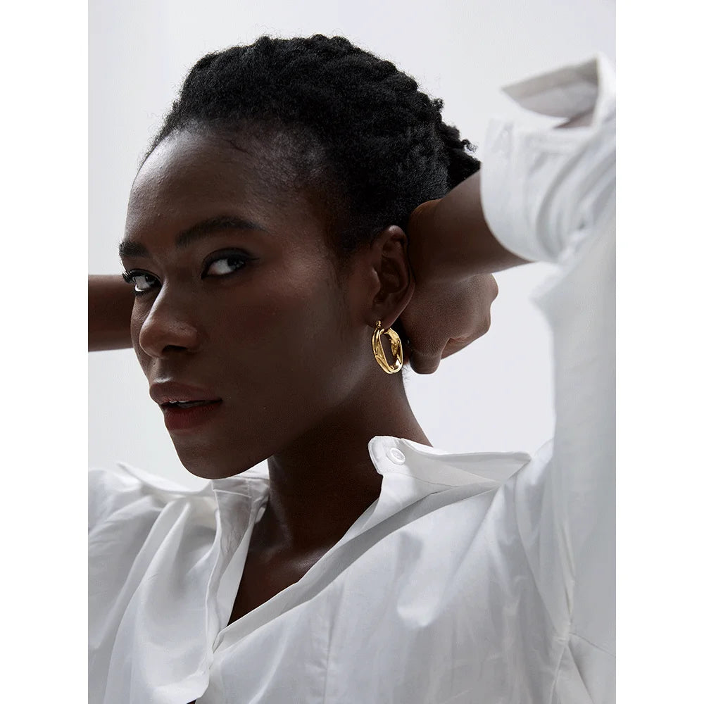 Brinco Mira Banhado em Ouro 18K - AuraMirage®