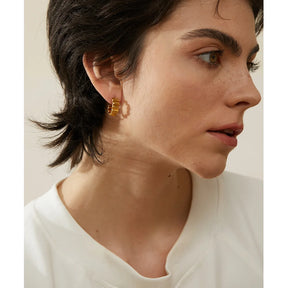 Brinco Ondel Banhado em Ouro 18K - AuraMirage®